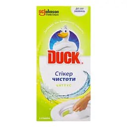 Стикер для очистки туалета Туалетный утенок Цитрус, 3 шт.