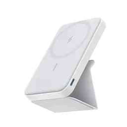 Магнитный павербанк Anker 622 MagGo 5000 mAh 12 W с беспроводной зарядкой и подставкой белый