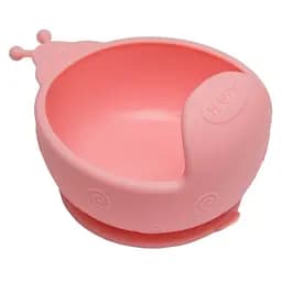 Тарелка KinderenOK Happy Meal силиконовая с присоской, 300 мл, розовый (201113)