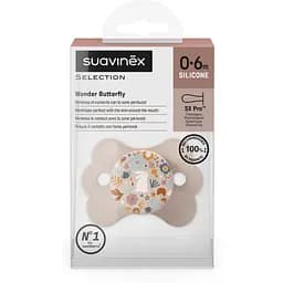 Пустушка Suavinex Wonderland фізіологічна у формі метелика 6-18 місяців рожева (308775) - мініатюра 3