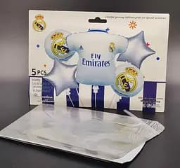 Набір фольгованих куль "Real-Madrid" 5 шт декоративні для свят - мініатюра 2