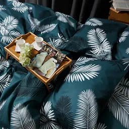 Комплект постільної білизни Moon&Star Микросатин Premium Green Oasis Євро 200х220 наволочки 4х70х70 - мініатюра 3