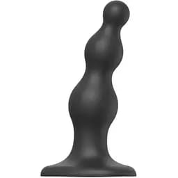 Насадка для страпону Strap-On-Me Dildo Plug Beads Black S