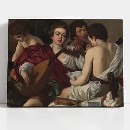 Інтер'єрна картина Музики (Концерт), Караваджо, Caravaggio, репродукція картини, 60×80 см (id7010) - мініатюра 1