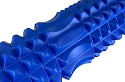 Масажний ролик EasyFit Grid Roller 33 см v.1.2 із заглушками з обох сторін (синій) - мініатюра 4