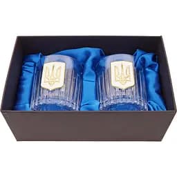 Подарунковий набір склянок Boss Crystal Тризуб 2 шт.