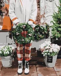 Набор для росписи по номерам Зимние декорации ©Оксана Воробей, 40x50 см, BS53374