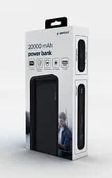 Батарея універсальна акумулятор Power Bank Gembird 20000mAh 2.4A чорний - мініатюра 2