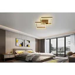 Світильник стельовий Miorro LED Moda з пультом ДУ та APP 80W 550х300х120 мм золото (51-313-016) - мініатюра 8