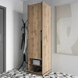 Шкаф распашной Moreli Ramo FR-0002 с полками и штангой для одежды 518х570х2100 мм Дуб Аппалачи