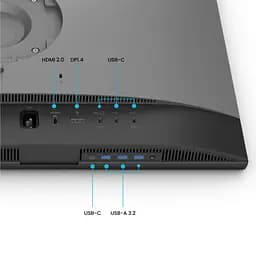 Монітор TFT 27" BenQ PD2706QN, QHD, IPS, HDMI, DP, USB-C, HAS, Pivot, колонки, темно сірий (9H.LNDLA.TBE) - мініатюра 4