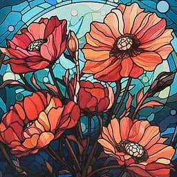 Алмазна мозаїка Strateg Червоні маки 30х30 см (DEEX16300)