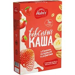 Каша овсяная Holm's light food с бананом, клубникой и сливками 200 г