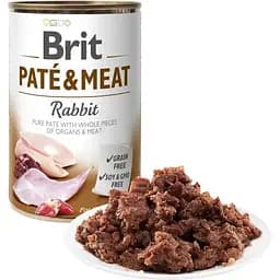 Вологий корм для собак Brit Pate & Meat Rabbit з кроликом 400 г - мініатюра 2