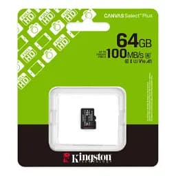 Карта пам'яті microSDXC, 64Gb, Kingston Canvas Select Plus, Class10 UHS-I U1 V10 A1, без адаптера, до 100 МБ/с (SDCS3/64GBSP) - мініатюра 3