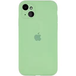 Чехол Silicone Case Full Camera Protective AA для Apple iPhone 13 6.1" М'ятний / Mint