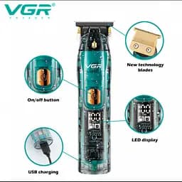 Акумуляторна машинка для стрижки волосся з тримером для бороди VGR V-961 5 Вт - мініатюра 3