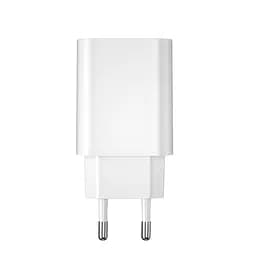 Сетевое зарядное устройство для Wiwu Wi-U001 Type C 20W PD fast charger EU Plug Белый