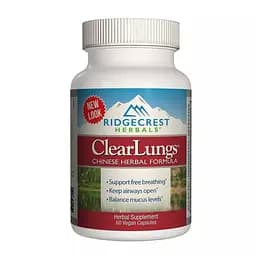 Комплекс для підтримки легенів RidgeCrest Herbals Clear Lungs Chinese Herbal Formula 60 веган капсул