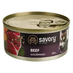 Влажный корм для взрослых собак всех пород Savory Dog Gourmand с говядиной 100 г