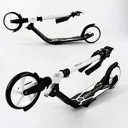 Самокат Best Scooter 60х13х100 см Чорно-білий 000231429 - мініатюра 5