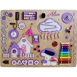 Развивающая игрушка Temple Group Бизиборд Поляна 80х60 см розовый (TG1909610371)