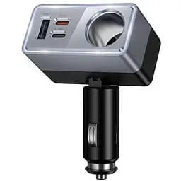 АЗП Hoco Z65A Smart cigarette lighter PD45W (1USB-A/2C) Black - мініатюра 3