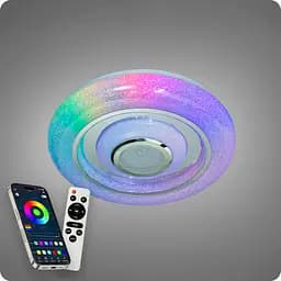 Люстра світлодіодна 517 Dlight RGB з пультом і колонкою 70Вт Білий (02151)
