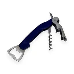 Універсальна відкривачка консервний ніж зі штопором металевий 3 в 1, Kitchen Master Синій 87725