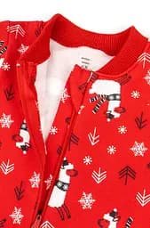 Комбінезон дитячий на блискавці з начосом Christmas Llama - мініатюра 3