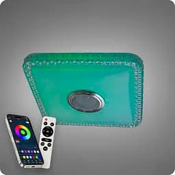 Люстра світлодіодна 517 Dlight RGB з пультом і колонкою 45Вт Білий (02168) - мініатюра 6
