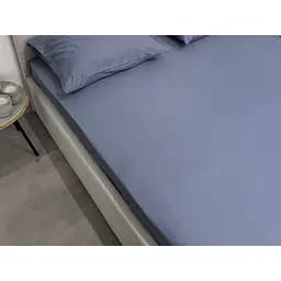 Простыня Ecotton Singl Lake на резинке сатин 140х200 см синяя (24862)