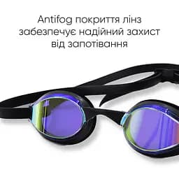 Окуляри для плавання Renvo Aries Pro Уні Anti-fog Чорний, Фіолетовий OSFM (2SG100-01) - мініатюра 6