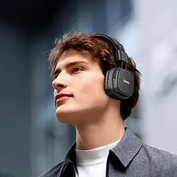 Навушники Hoco W56 Earl BT headphones, BT5.4, AUX, TF, Type-C, 250mAh, 28h, black - мініатюра 5