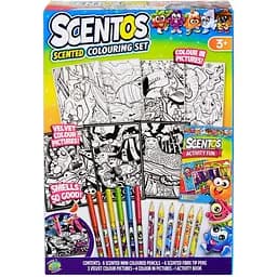 Ароматний набір для творчості Scentos "Смішні розмальовки" 42558, маркери, олівці, розмальовки