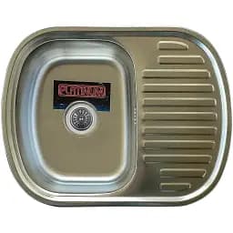 Кухонна мийка Platinum Декор 6349 з нержавіючої сталі 0.8 мм овальна 63x49 см (000027125)