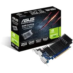 Видеокарта GeForce GT730, Asus, 2Gb GDDR5, 64-bit, VGA/DVI/HDMI, 902/5010 MHz, Silent (GT730-SL-2GD5-BRK)