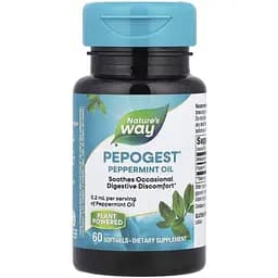 Олія м'яти перцевої Nature's Way Pepogest, 60 капсул для підтримки травної системи