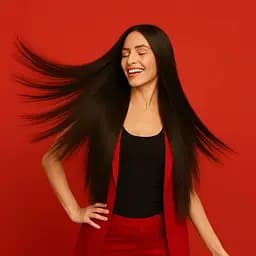 Перука аніме пряма довга без чубчика з термоволокна 70 см чорна