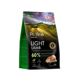 Сухий корм Profine Light Lamb and Potatoes для собак із надмірною вагою, з ягням та картоплею, 3 кг