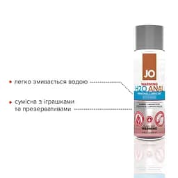 Анальная смазка System Jo Anal H2O Warming разогревающая, на водной основе, 60 мл - мініатюра 3