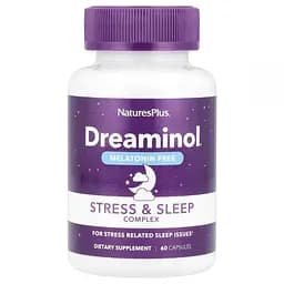 Комплекс для зняття стресу NaturesPlus Stress & Sleep Complex Melatonin Free 60 капсул