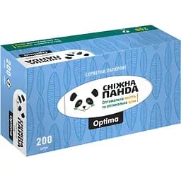 Уцінка. Паперові серветки Сніжна Панда Optima двошарові в асортименті 200 шт. - мініатюра 4