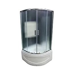 Душова кабіна ARTEX AR-HRT80-01-80S глибокий піддон 80х80 см 4 мм Хром профіль/Прозорий матовий (AR-HRT80-01-80S) - мініатюра 2