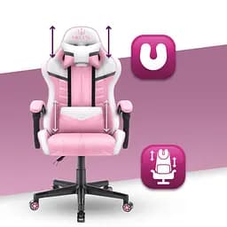 Комп'ютерне крісло Hell's Chair HC-1004 PINK - мініатюра 8
