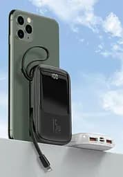 Зовнішній акумулятор Baseus PPQD-B01 Qpow 10000 mAh із кабелем для iPhone чорний - мініатюра 5