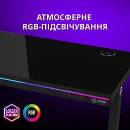 Геймерський стіл Lorgar PRO 80W Wood Black (LRG-DP80W) - мініатюра 10
