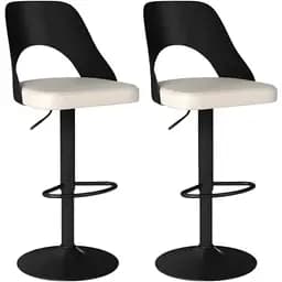 Комплект барных стульев Costway Navare экокожа черно-белый
