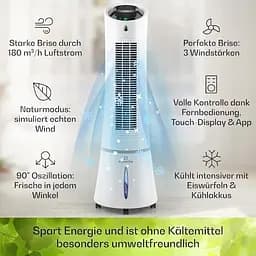 Охолоджувач повітря Klarstein Skyscraper Ice Smart 4-в-1 (10040206)  - мініатюра 6