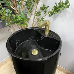 Умивальник VBI Agriento black glossy напольний VBI-019005, Чорний матовий - мініатюра 5